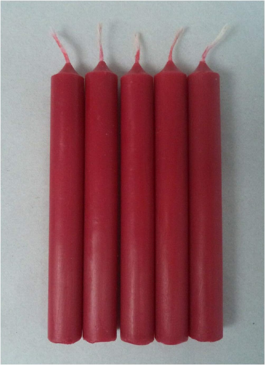 honjeworldincense Candles, 5 Chime Spell Candles: Dark red, Mini 4" Wicca, Altar, Ritual Candles