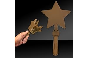 Windy City Novelties - 12 Pack - Gold Star Hand Clapper Noise Makers | 4th of July Party Favors, Graduation Party Supplies, Sports Noisemakers, Noisemaker Toy.