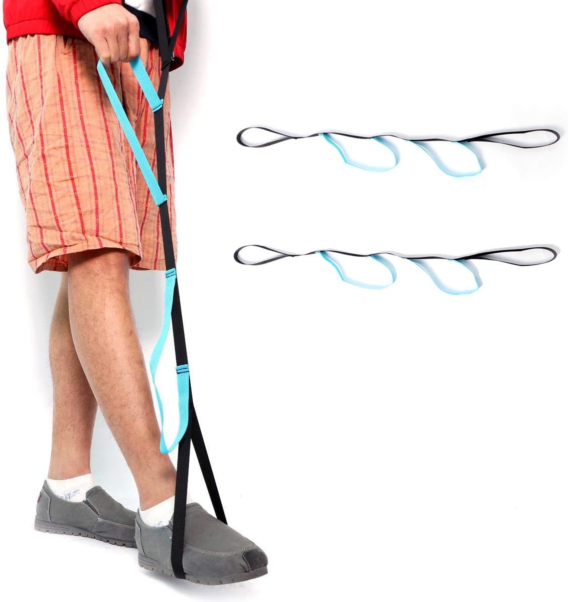 Multi-Loop Leg Lifter Strap | 2 Pcs, Rigid Loop for Handle, Washable, Practice Walking, Moving Aided, Stoke, Paralysis, Hemiplegia, Foot Inconvenience: Health & Personal Care