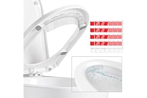 HEYSERI 4PCS Toilet Seat Splash Guard,Potty Training Pee Splash Guard for Boys,Urine Deflector with Superglue,Prevents Kids and Adults from Peeing Splash-Upgrade Super Stickiness (4pcs)