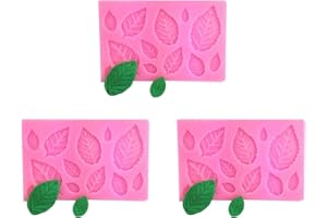 3D Small Leaf Molds Silicone for Sugar Paste, Chocolate, Fondant, Butter, Resin, Polymer Clay, Wax, Soap, Crafting Projects a