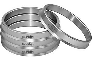 LUJIANI Universal Hub Centric Ring, 73.1 mm OD to 66.1 mm ID Centerbore, Aluminum Alloy Wheels Center Shaft Shock Absorbing Hubrings, Hub Adapter Rings Compatible with Most Vehicles, Pack of 4