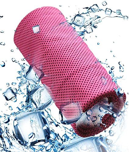 Yezala Cooling Towel | Instant Chilling Cold Towels Instant Relief Neck Wrap Scarf for Sports Outdoors(rose red)