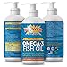 Power Your Pet Premium Wild Icelandic 100% Natural Omega 3 Fish Oil for Dogs & Cats - Supports Healthy Skin, Coat, Hip, Joints, Heart and Immune System - DHA & EPA Nutrient Rich - 16oz