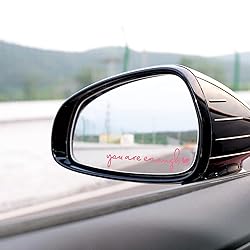 3 x You Are Enough Rearview Mirror Decal, Vanity