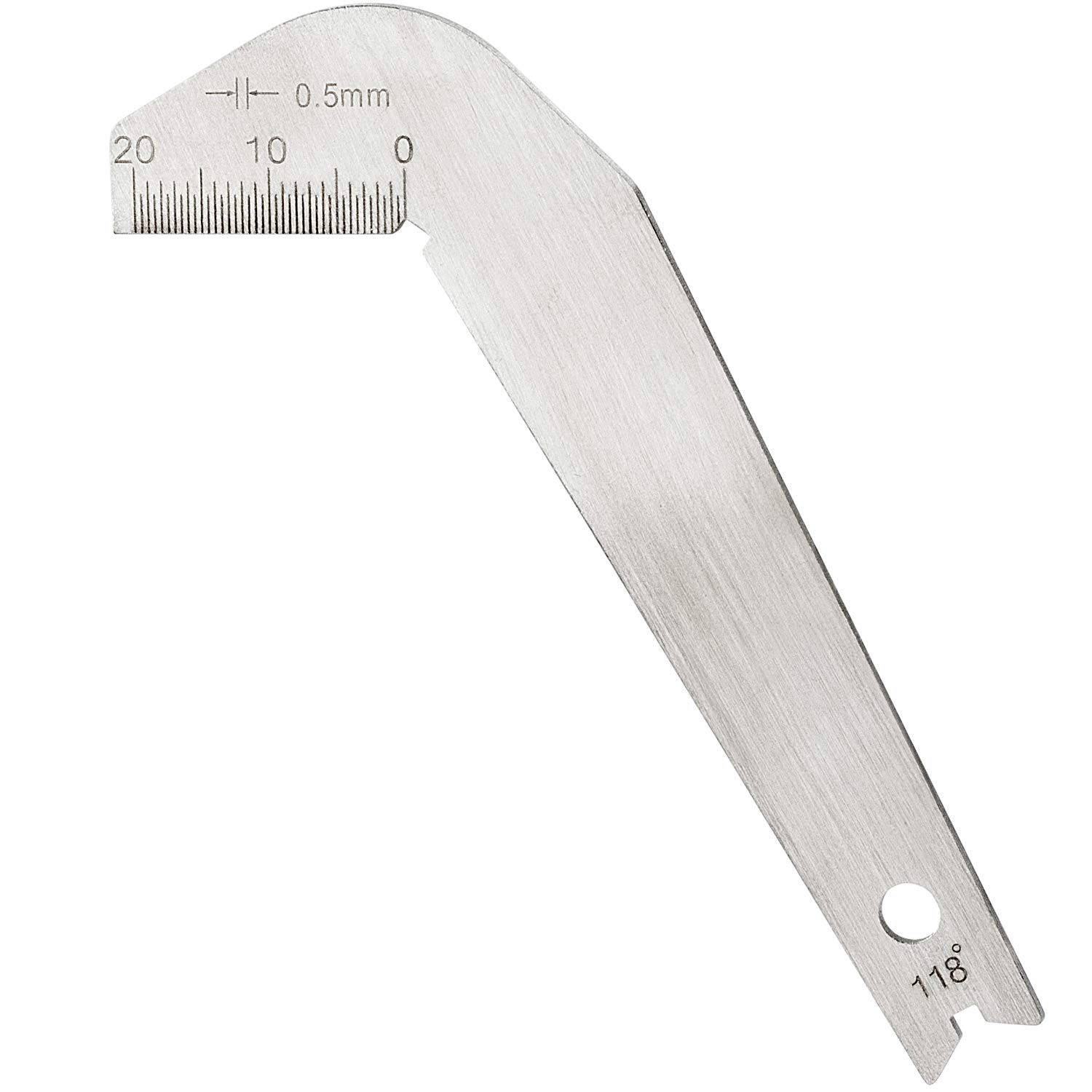 PAGOW 118 Degree Drill Bits Gauge, Twist Drill Angle Gauge Grinding