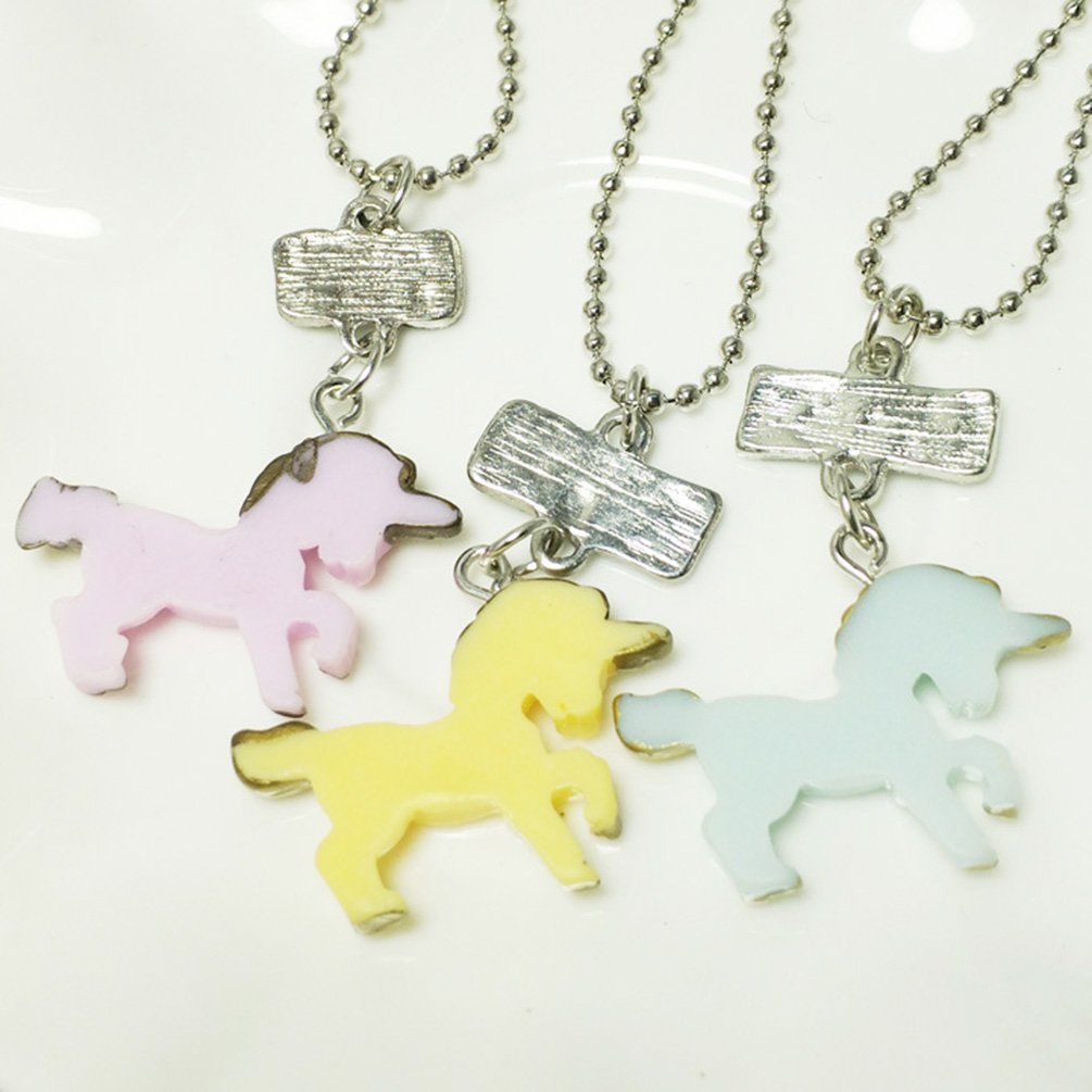 3pcs Necklace Set for Best Friends Unicorn Necklace Pendant Symbolize Girls Boys Best Friendship Necklace Last Forever Children Delicate Gifts