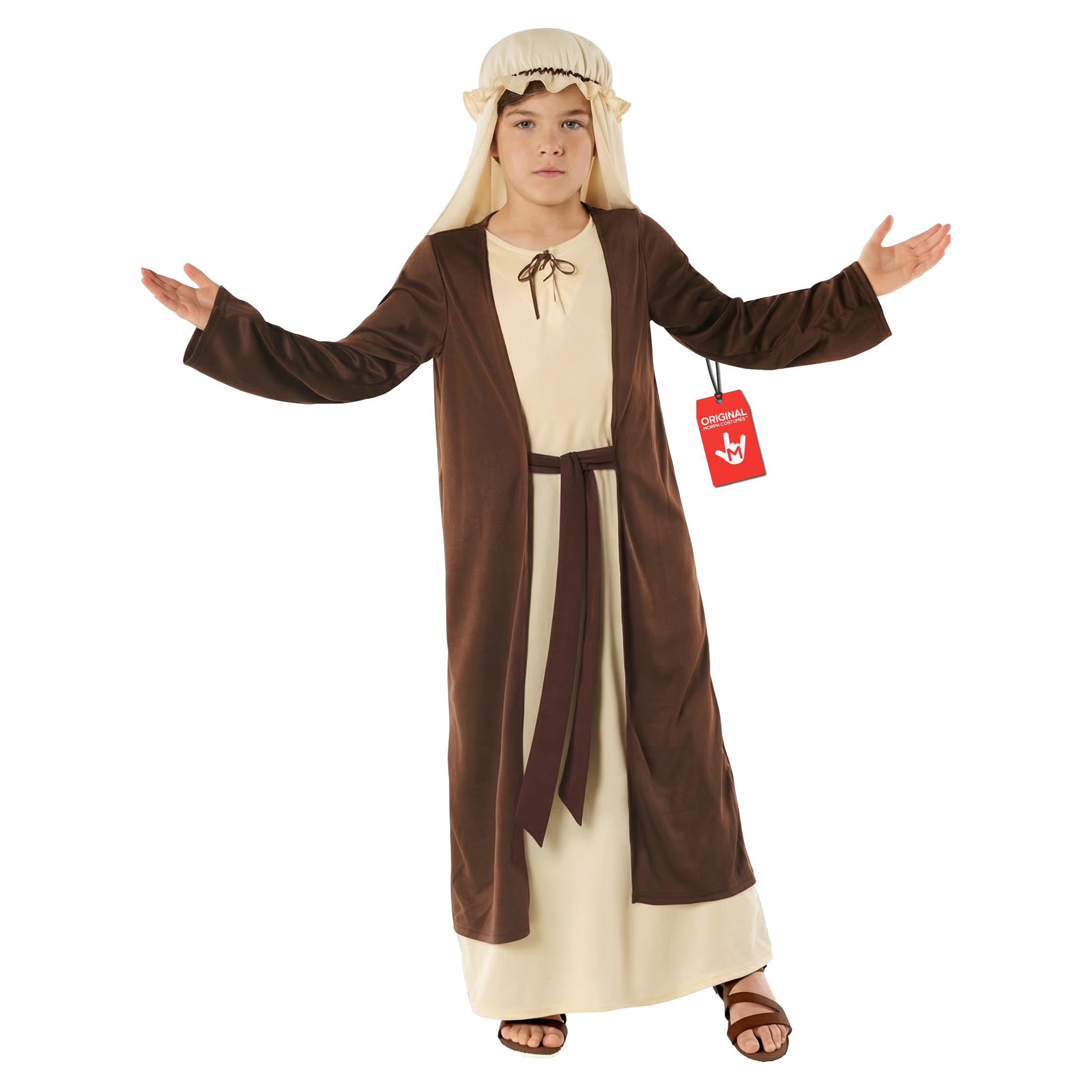 Morph Saint Joseph Costume For Kids, Biblical Costumes For Boys, Bible Costume For Children, Religious Dress-Up, Large