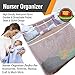 Baby Nursery Organizer For Cribs By Loved Bimbi: Practical Hanging Storage Bag With 4 Compartments, Diaper Organizer to store Lotions, Powder, Wipes, Diapers and Toys, White Breathable Playard Caddy