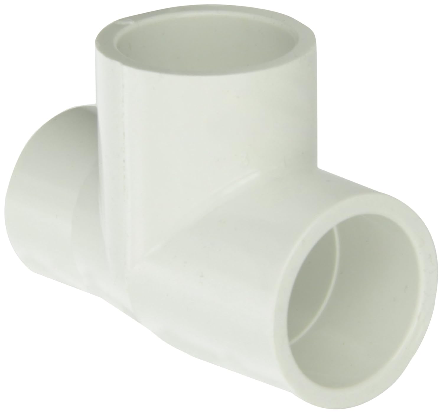 GF Piping Systems PVC Pipe Fitting, Reducing Tee, Schedule 40, White, 3