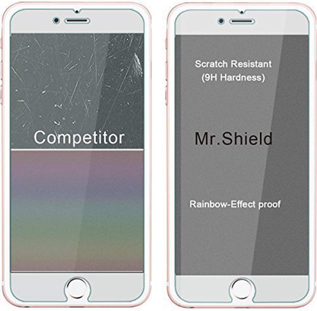 Mr.Shield [Tempered Glass] Screen Protector For iPhone 6 / iPhone 6S / iPhone 7 / iPhone 8 [3-Pack] Screen Protector