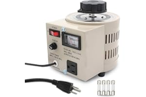 LVYUAN Variable Transformer Variable Voltage Regulator, 0-130V Output, 110V-120V Input, (500VA)