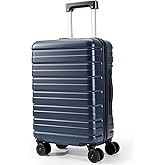 Lekesky 16 Inch Underseat Carry On Luggage Airline Approved, Hard Shell Suitcase with TSA Lock, Lightweight Spinner Wheels Durable ABS Compact Carry-On for Travel Weekend Trips Men Women, Blue