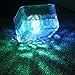 SurSync Waterproof Solar Path Lights Color Changing(RGB) Ice Cube Lamp LED Frosted Glass Brick Rock Lamp In-groud Buried Lights for Indoor &Outdoor 3Pack