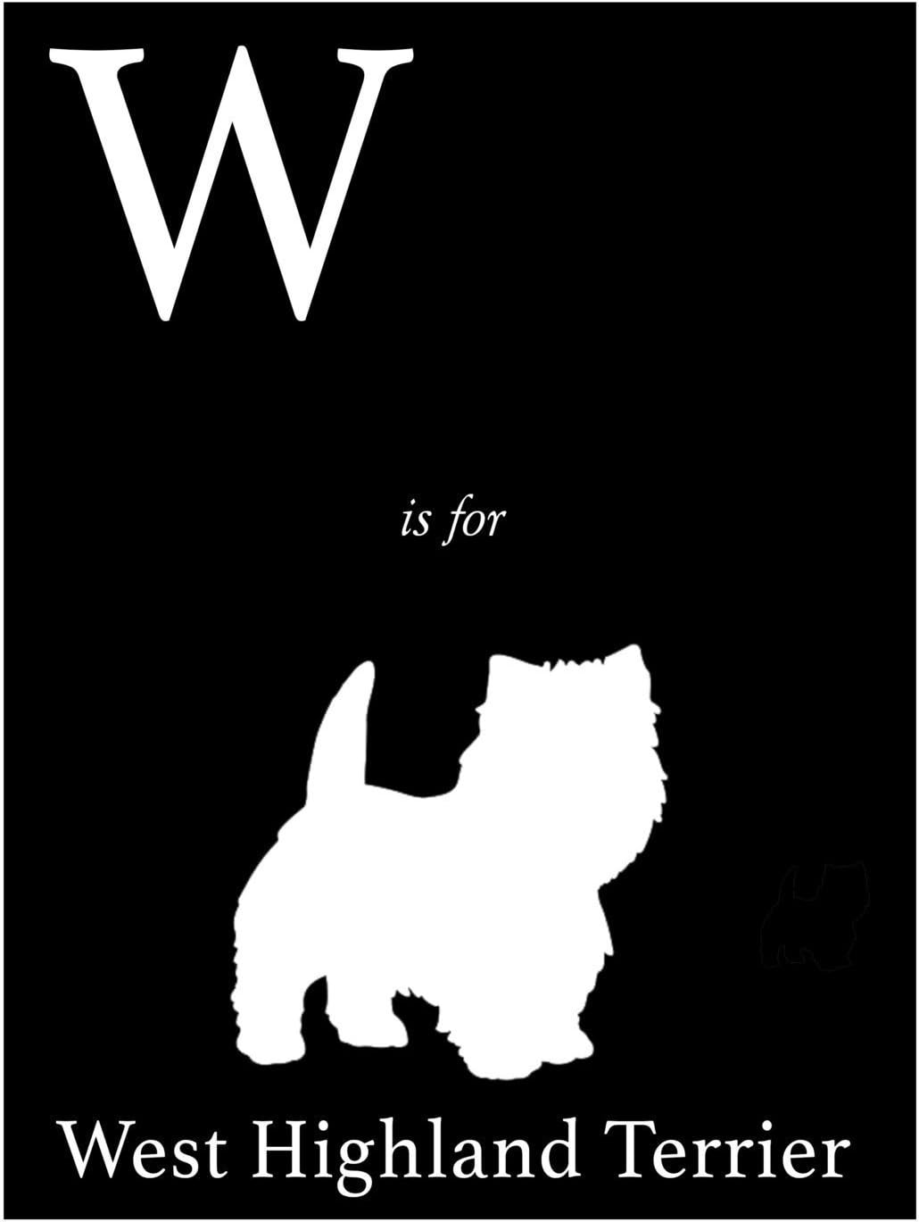 Michelle Ohollaren Designs Westie Art Print Alphabet Art