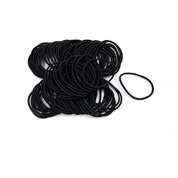 Buy Hair Elastics Hair Ties Ponytail Holders No Metal 3mm Black