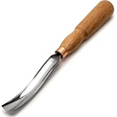 BeaverCraft Wood Carving Gouge 7L/22 Spoon Carving Tools, Chisels - Bowl Gouge, Wood Curved Chisel - Whittling Spoon Knife