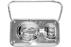 COBRA-TEK Fits Chevy GM Rectangular Master Cylinder Cover (Single Bail) Chrome