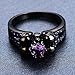 Bamos Jewelry Womens Lab Purple Bright Stone Skulls Black Gold Plated Gift Engagement Wedding Womens Ring Size 6