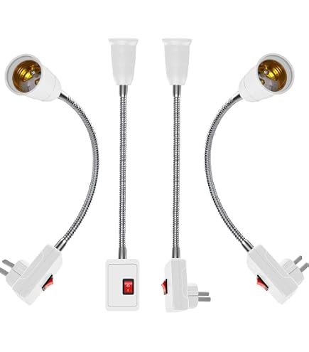 E26 Socket Adapter met Aan/Uit Schakelaar om ONS Plug, Flexibele Extension Lamp E26 Socket Adapter met Aan/Uit Schakelaar om ONS Plug, Flexibele Extension Lamp