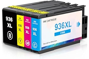 Nestink 936 High Yield Ink Cartridges (4-Pack) Compatible for HP 936e XL | Works with : OfficeJet Pro 9110b, 9120b, 9130b Off