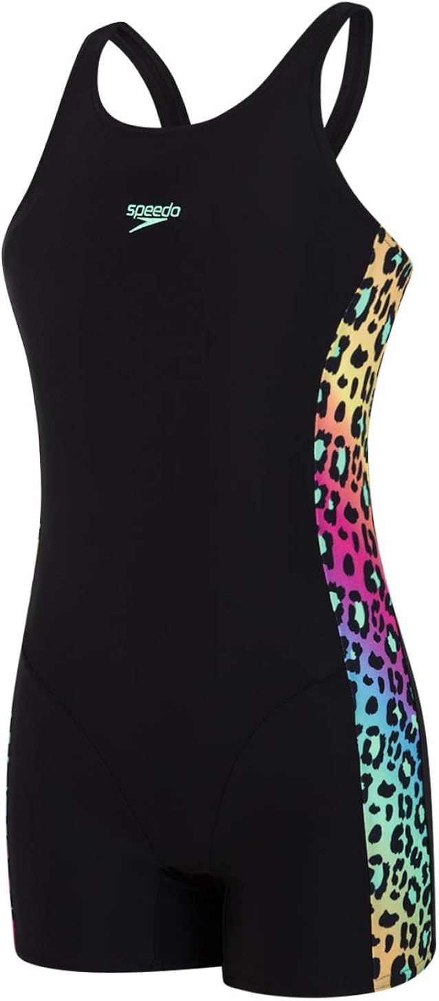 Speedo Girls JungleGlare Allover Panel Legsuit Swimsuit/Swimming