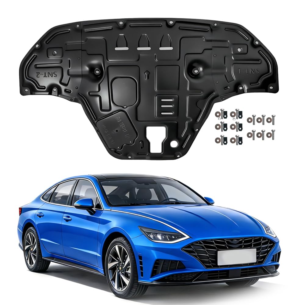 Photo 1 of Engine Splash Shield Fit for Hyundai Sonata 2020-2023 Engine Case Guard Under Cover Compatible with 2021 2022 Sonata Front Engine Guard Mud Flaps