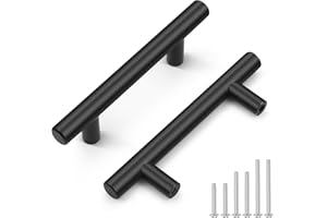Probrico 10 Pack Black Kitchen Cabinet Handles 3 inch Stainless Steel Drawer Handles and Pulls Kitchen Cupboard Handles Door 