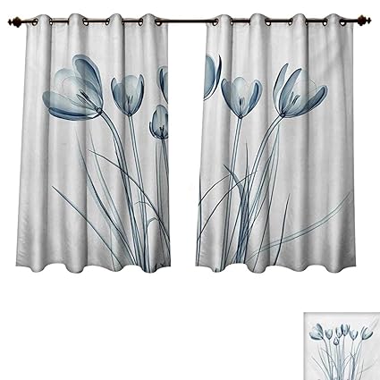 Amazon Com Flower Blackout Thermal Backed Curtains For Living