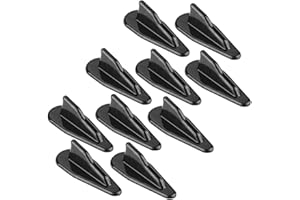 Akozon 10Pcs Universal Carbon Fiber Style Car Roof Shark Fin Spoiler Wing Kit Vortex Generator