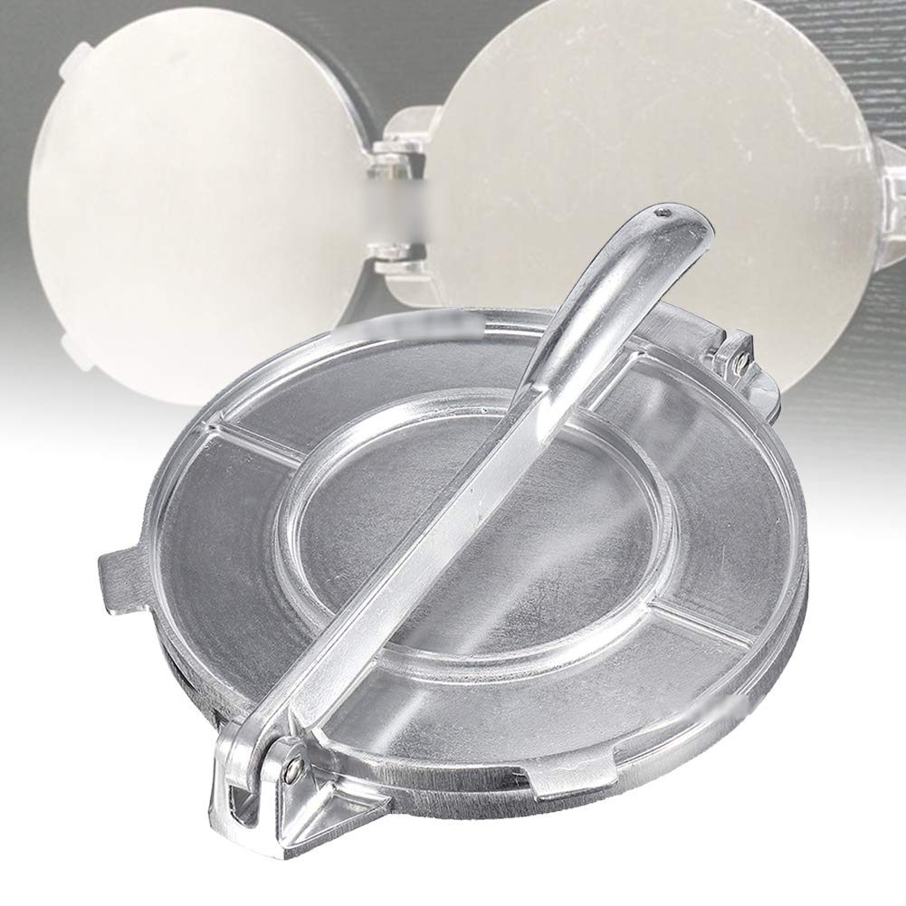8 Inch Cast Iron Tortilla Press Tortilla Maker, Flour Tortilla Press, Rotis Press, Easy to Use Aluminum Dough Press(20x 20 x 10cm)