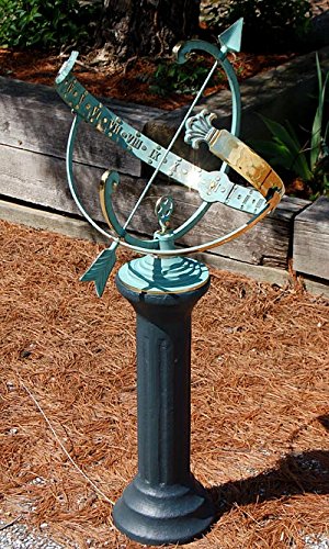 BestNest Rome Star Armillary Sundial and Roman Pedestal - Thumbnail 2