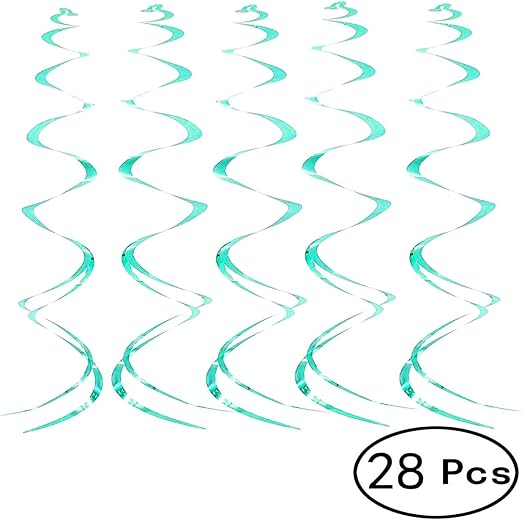 Amazon Com Teal Blue Party Hanging Swirls Decorations Wedding