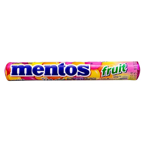 MENTOS, CHEWY DRAGEES, MIXED FRUIT, 1.32 OZ, 14 PIECES