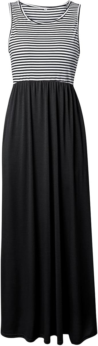 striped tank maxi dress