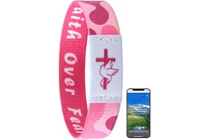 KUMAMART Bible Verse Bracelets Christian Bracelet Daily Bible Verse Bracelet With NFC Inspirational Bible Verse Bracelets For Women Bible Bracelet Wearable Bible Bracelet Christian Gift(Scripture bracelets pin