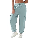 YIPINK Cargo Sweatpants for Women with Pockets Casual Baggy Joggers Pants Travel Outdooors Hiking Gym Workout Pants