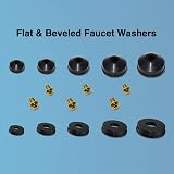 ZDBB 114 Pcs Faucet Washer Assortment 10 Styles Flat Beveled Brass Screws view 7