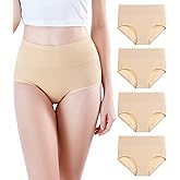 wirarpa Women's Modal Underwear Soft High Waist Briefs Ladies Panties 4 Pack