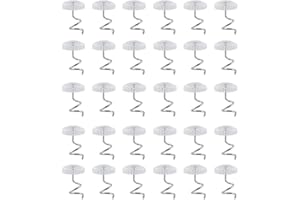 HEEPDD Twist Pins, Clear Heads Upholstery Pins Bed Skirt Screws Holders Slip Cover Fasteners for Couch Chair Car Sofa Headliner Repair (30 Pcs)