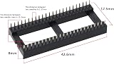 VGOL 5pcs 48pin IC Chip Socket Solder Type Adapter 1.27mm Pitch Dual Row DIY view 4