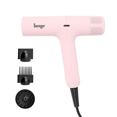 L'ANGE HAIR HauteAir Digital Professional Hair Dryer | LED Display for Precision Heat Control | Fast-Dry Brushless Motor with Cool Shot | Negative Ion Technology | Lightweight & Self-Cleaning (Blush)