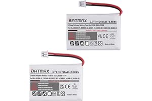 Batmax 2X CS-50 CS-55 65358-01 Battery for Plantronics C052, CS60, CS55, CS351, CS361, CS510, CS520, W710, W720 64327-01 64399-01 65358-01 PL-64399-01Wireless Headsets