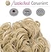 Combs Hair Bun for Updo Synthetic Hairpiece 18H613 Blonde Mix