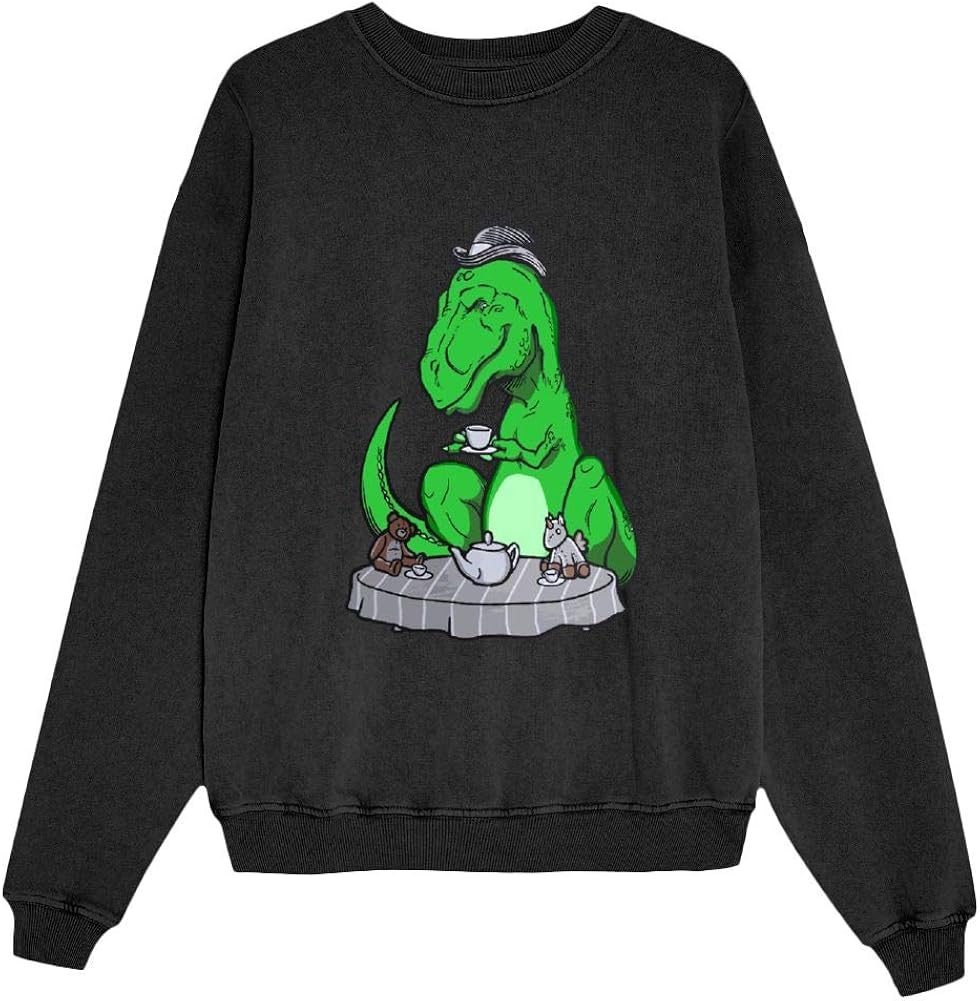 Dinosaur Sweatshirts for Women, Funny Mamasaurus Crewneck Long Sleeve
