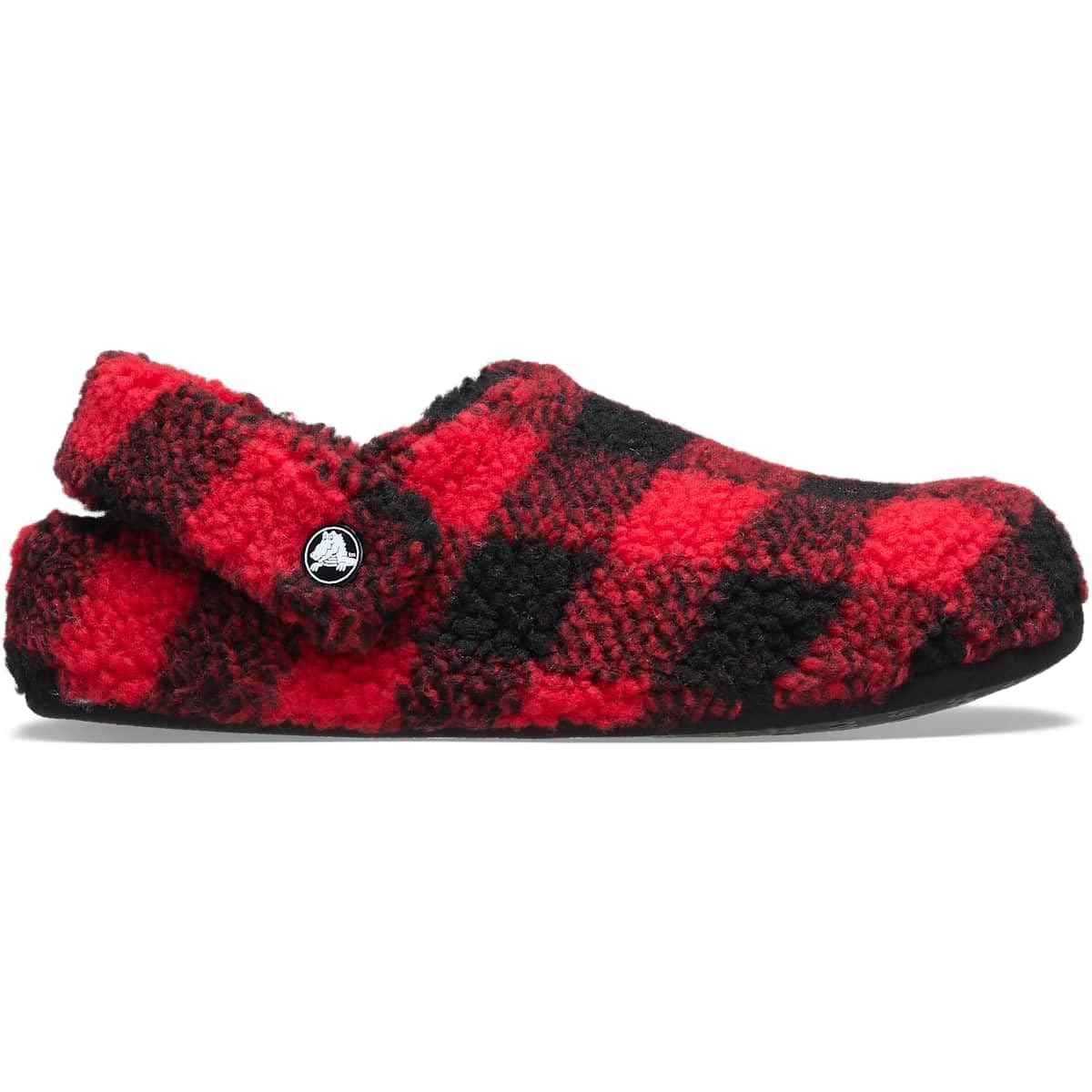 Crocs Unisex Classic Cozzzy Slipper Buffalo Plaid/Varsity Red/Black Mens 11, Womens 13 Medium Image