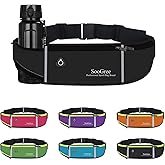 SooGree Fanny Packs, Running Belt Pack, Waist Pack Bag for Men and Women, Lightweight Runners Water Bottle Belt Bag, Phone Holder Money Belt for Traveling Hiking Cycling Walking