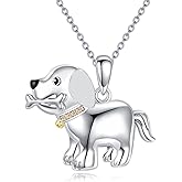 Grmdit Golden Retriever Necklace Sterling Silver Puppy Pendant Dog Jewelry Gifts for Women