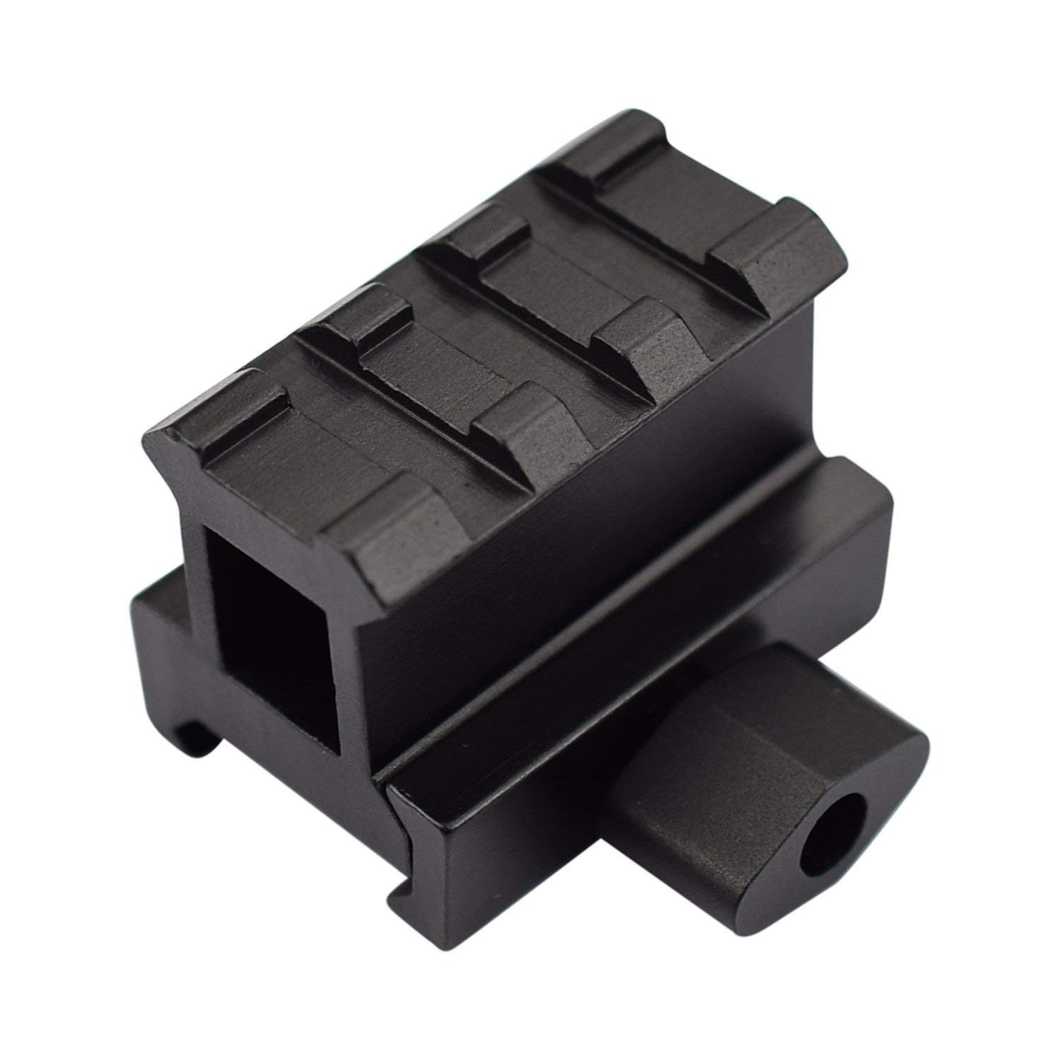 40mm Short Riser Rail Mount, 3 Slots High Profile Picatinny Weaver Sight Scope Rail Riser Mount See Through Scope Mount Rail Accessories