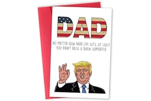 MMUUE Funny Fathers Day Card for Dad, Humor Father's Day Card Gift from Wife Son Daughter, Birthday Greeting Card for Dad, Unique Daddy Cards